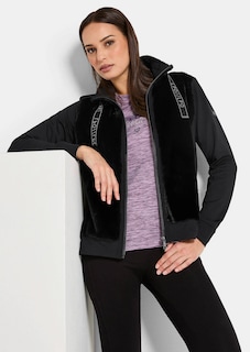 Veste décontractée effet fourrure à col montant thumbnail 3