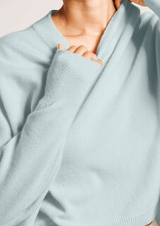 Kurzer Oversize-Pullover mit Kaschmir thumbnail 5