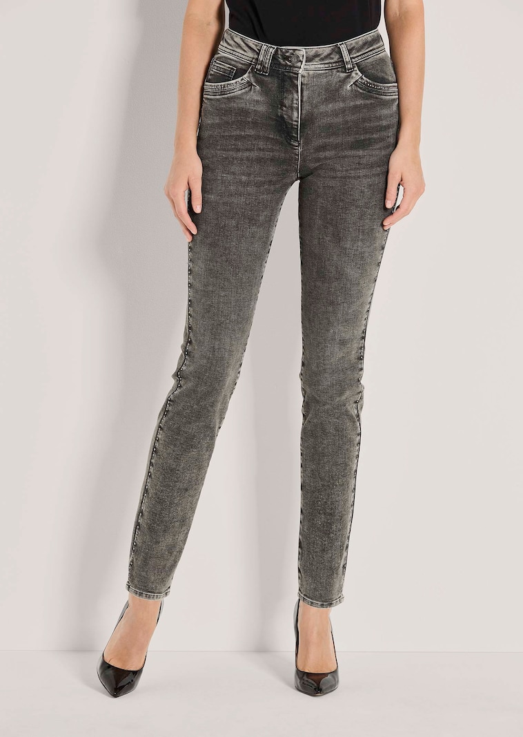 Five-Pocket-Jeans mit Ziernieten