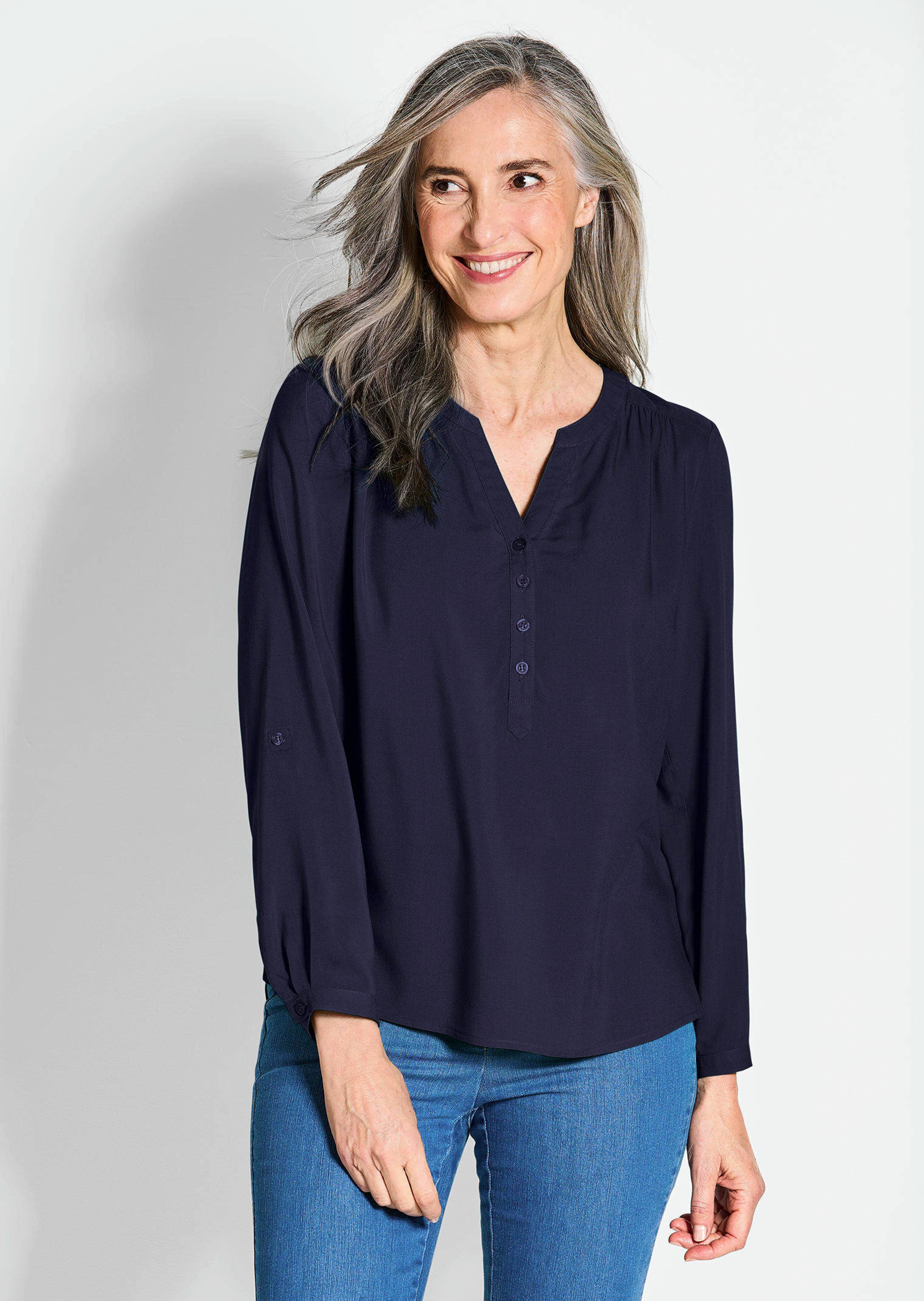 Blouse van pure viscose
