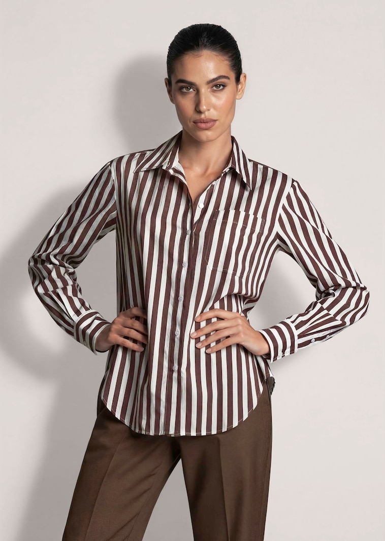 Katoenen blouse met strepen