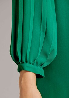 Kleid in H-Linie mit Plissee-Ärmeln thumbnail 6