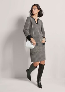 Kleid in H-Linie mit Kunstleder-Einsätzen thumbnail 5