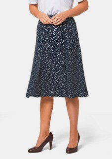 Lichte midi rok met elastische tailleband rondom thumbnail 1