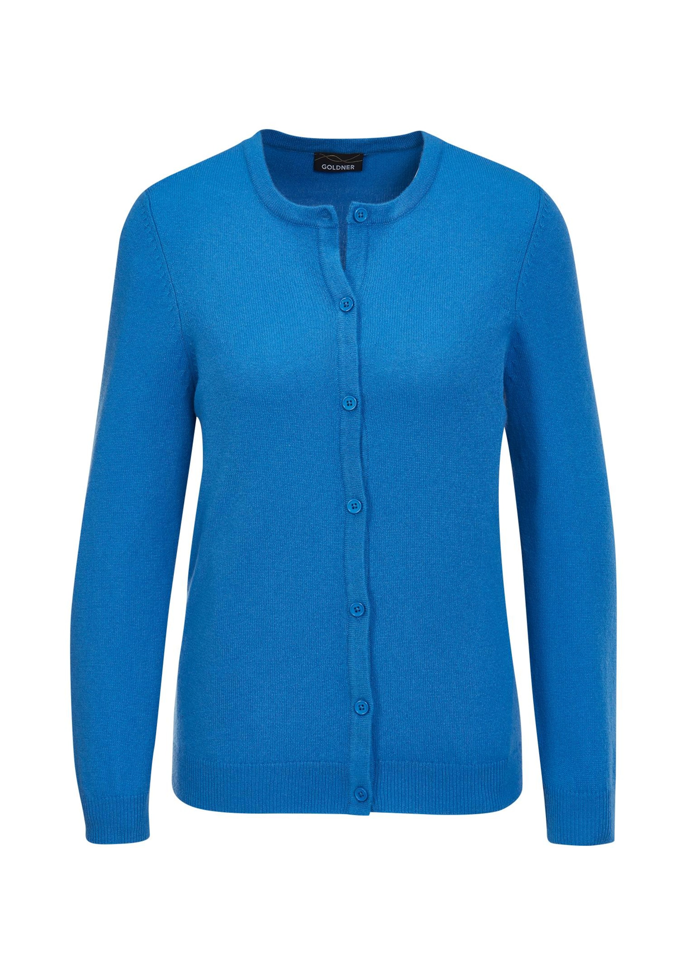 Kuschelweiche Kaschmir-Strickjacke mit Rundhals