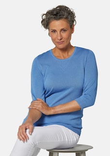 Sommerlicher Strickpullover mit Ajourmuster thumbnail 4