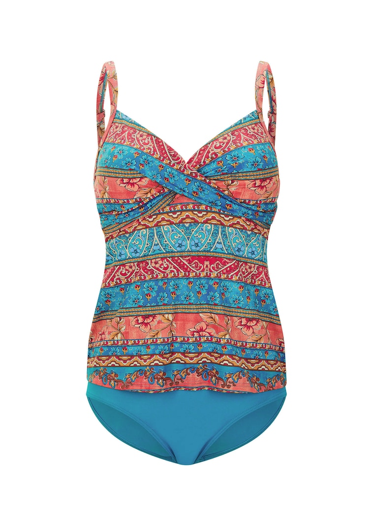 Tankini in femininer Wickel-Optik