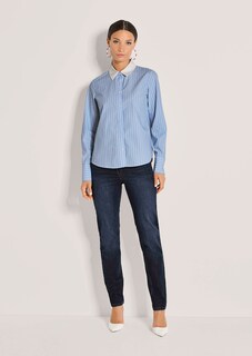 Striped shirt with a contrasting collar thumbnail 3