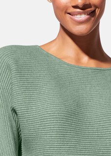 Round neck jumper with batwing sleeves thumbnail 6