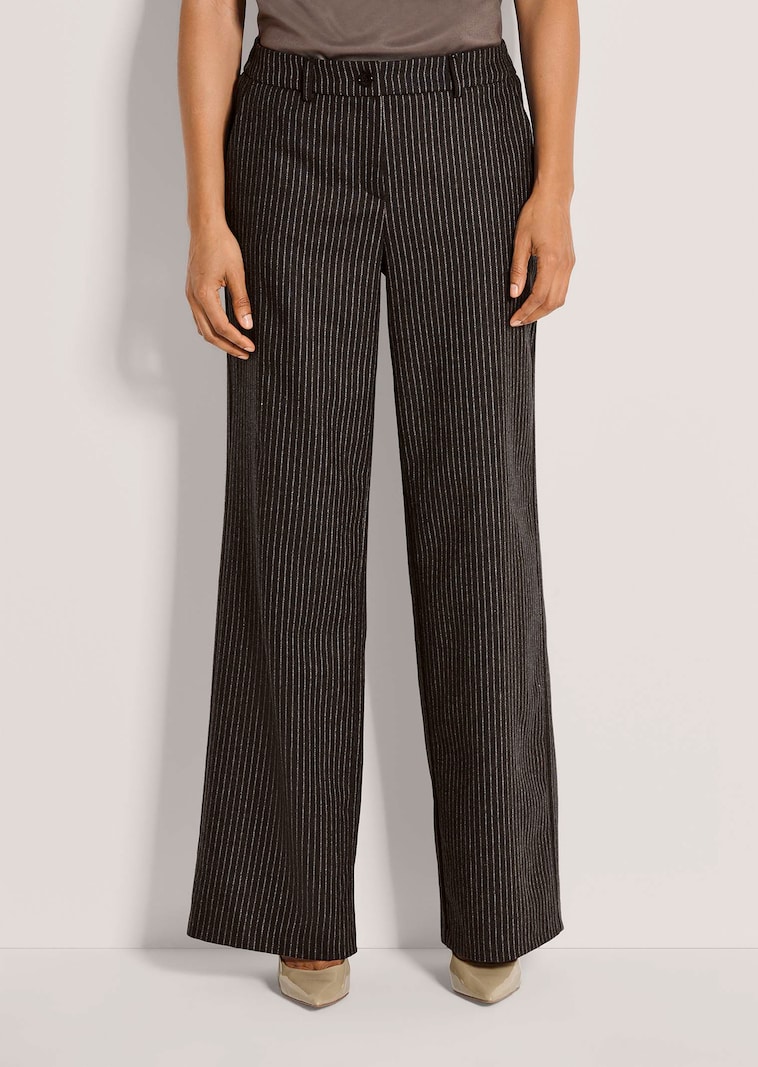 Krijtstreep broek met wijde pijpen