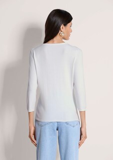 Feinstrickpullover mit U-Boot-Ausschnitt und 3/4-Arm thumbnail 4