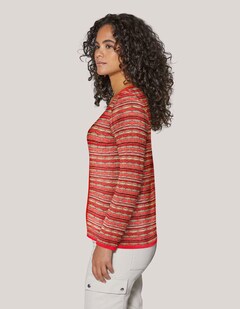 Narrow cardigan with multicoloured stripe pattern thumbnail 5
