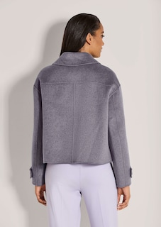 Kurze Doubleface-Wolljacke mit Kaschmir-Anteil thumbnail 4