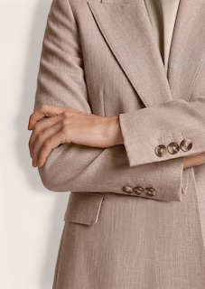 Doppelreihiger Blazer mit Ziersteppnähten thumbnail 6