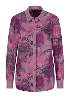 Overhemdblouse van viscose-satijn thumbnail 6