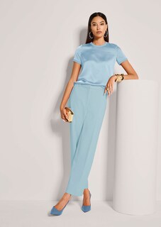 Blouson top made of silk with ribbed trims thumbnail 5