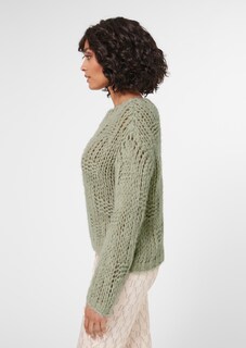 Grobstrick-Pullover mit U-Boot-Ausschnitt thumbnail 5