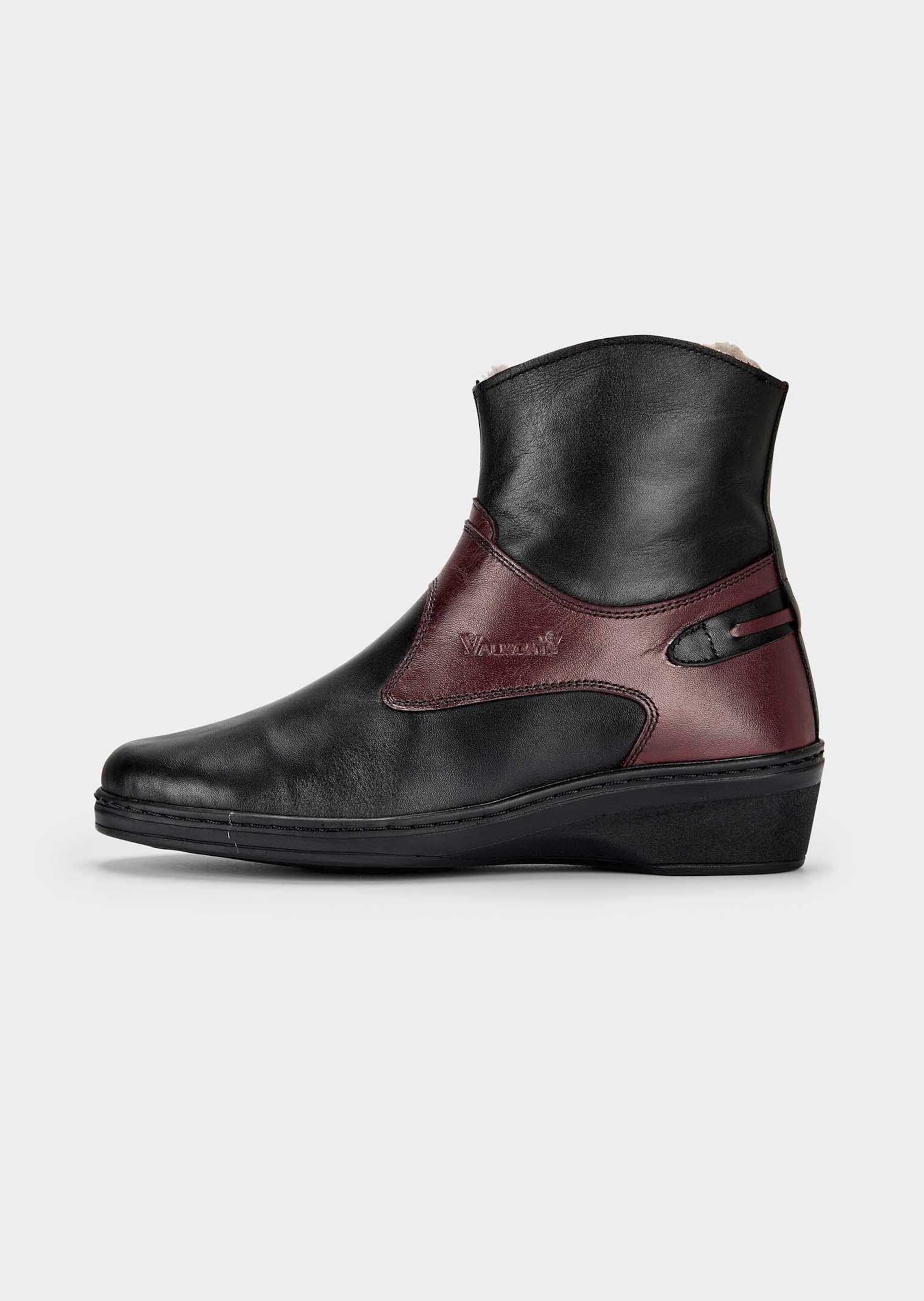 Bottines en cuir avec détails colorés