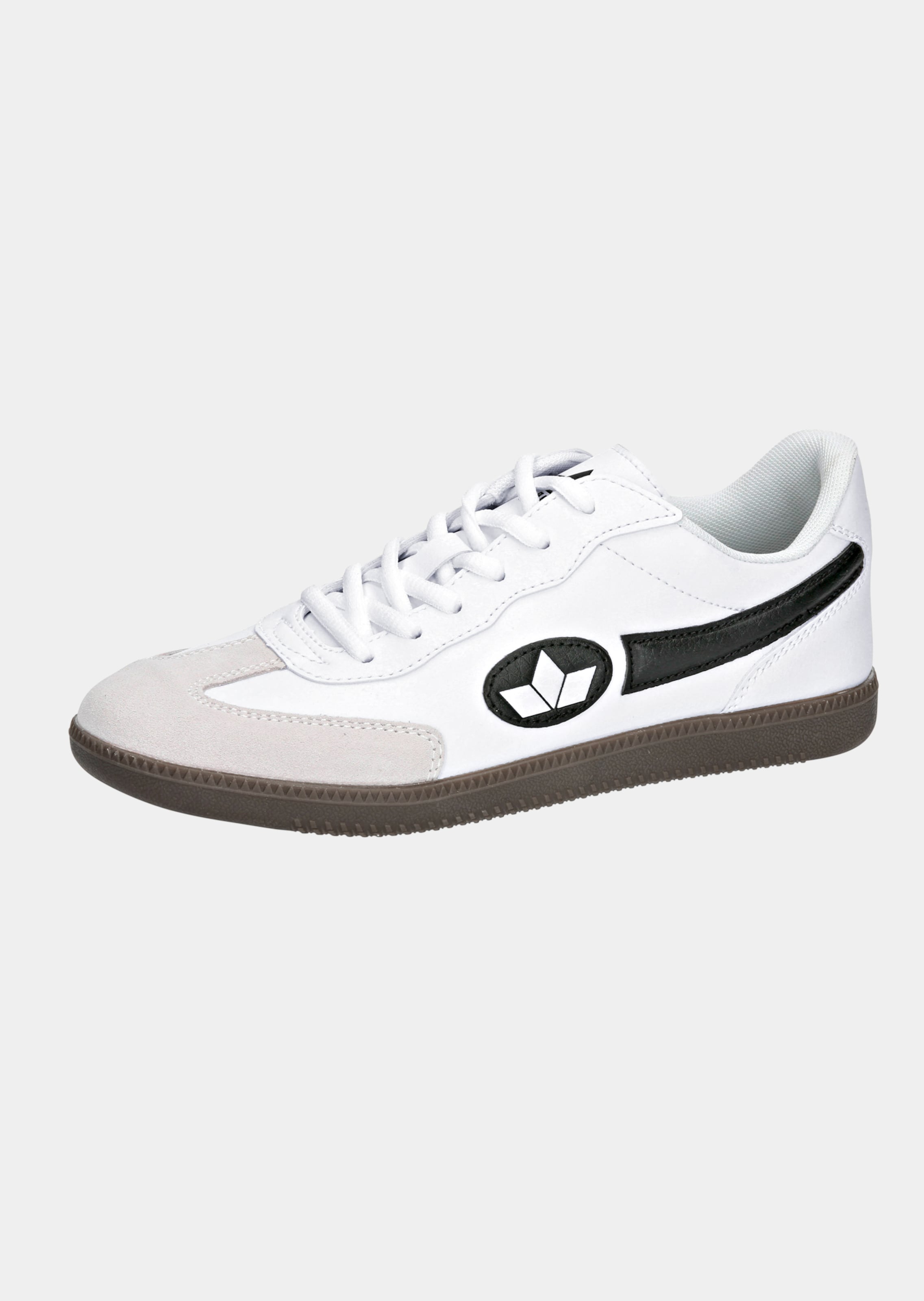 Sneaker mit Veloursleder-Besätzen