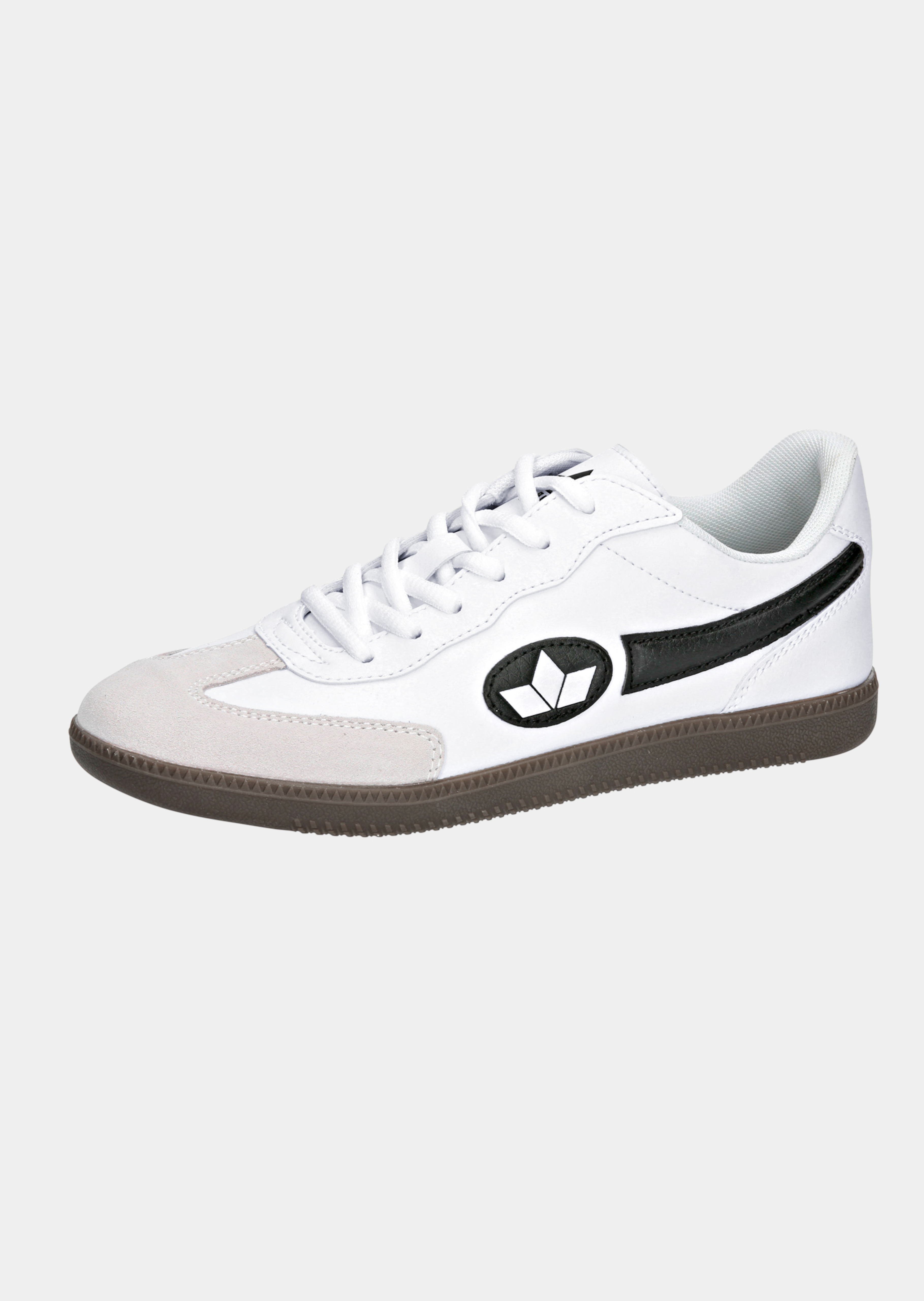 Sneaker mit Veloursleder-Besätzen
