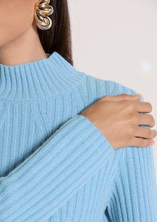 Stehkragen-Pullover aus Schurwolle thumbnail 6