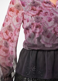 Elegante Druckbluse mit Schößchen thumbnail 5