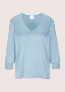 Blusenshirt aus Seidenstretch mit V-Ausschnitt thumbnail 7