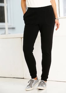 Comfortabele vrijetijdsbroek van fleece met boorden thumbnail 2