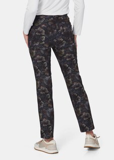 Gedessineerde broek met uniek bloemenpatroon thumbnail 3