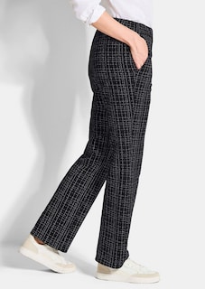 Pantalon en jersey VERA, aspect tweed thumbnail 4