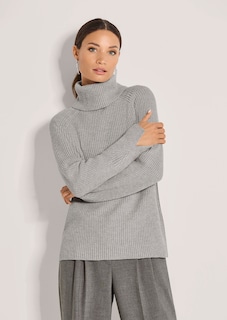 Schimmernder Rollkragen-Pullover mit Raglanärmeln thumbnail 2