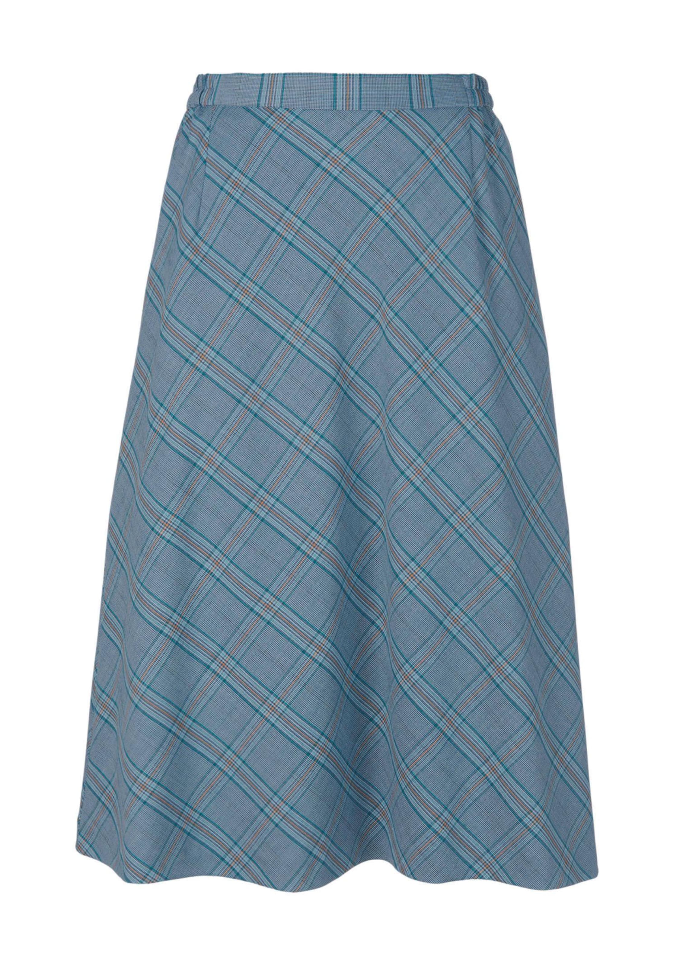 Aangename geruite rok met deels elastische tailleband