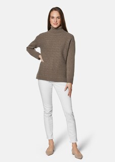 Rollkragen-Pullover mit horizontalem Zopfmuster thumbnail 3