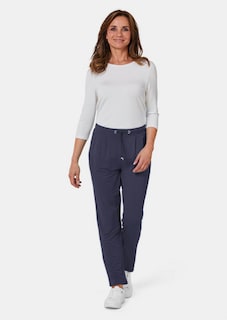 Comfortabele slinky broek met elastische tailleband thumbnail 2