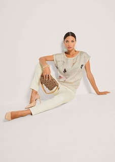 Shirt mit Schmetterlings-Druck und Spitze thumbnail 5