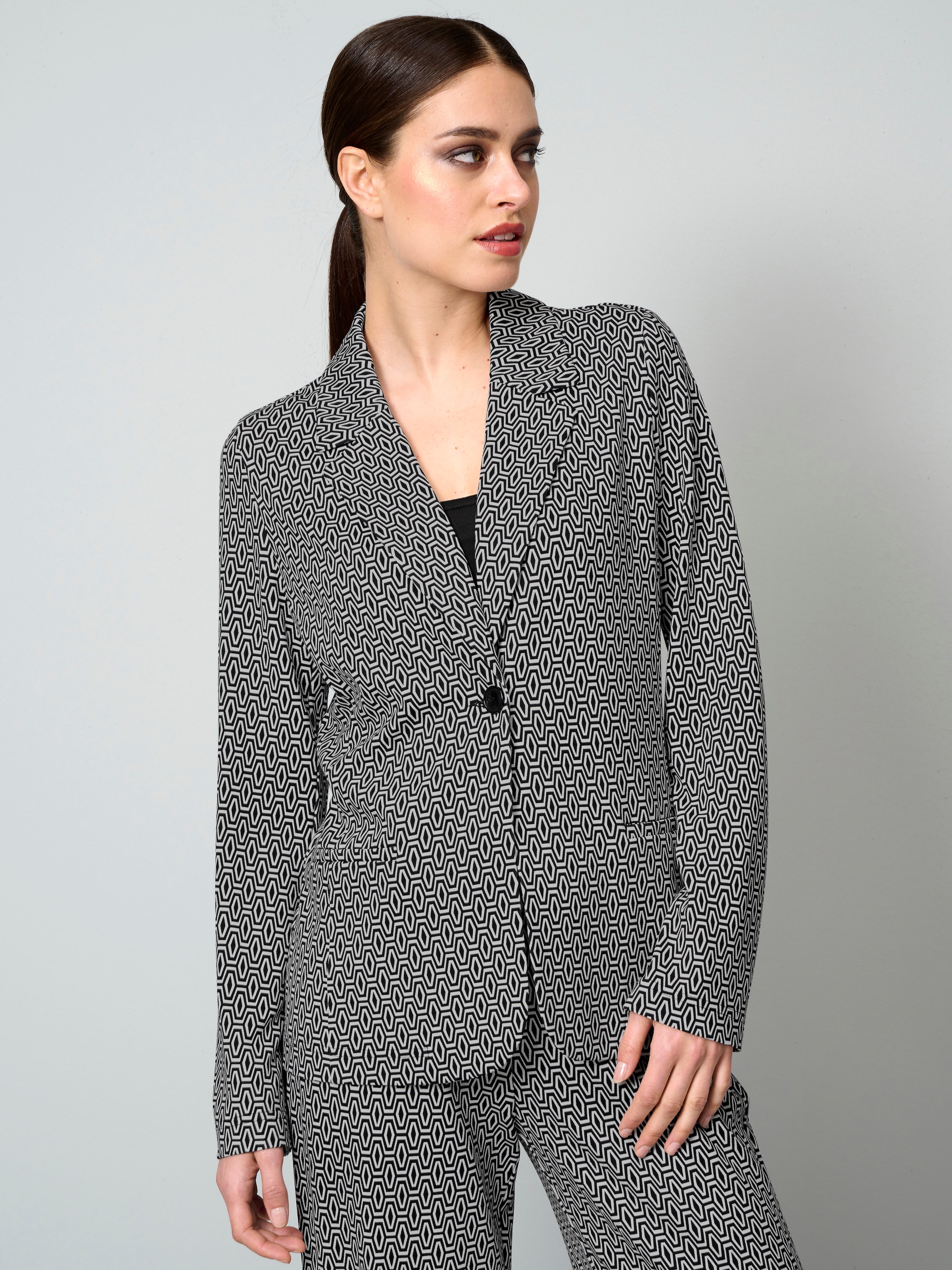 Blazer mit grafischem Print