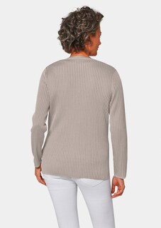 Onderhoudsarm tricot jasje met hoogwaardige ribstructuur thumbnail 3
