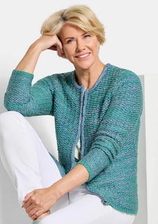 Strickjacke mit verdecktem Reissverschluss thumbnail 4