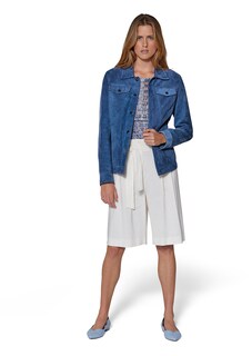Veste en cuir. Cuir velours de chèvre thumbnail 3