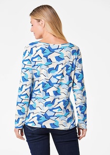 Langarmshirt mit auffälligem Muster thumbnail 4