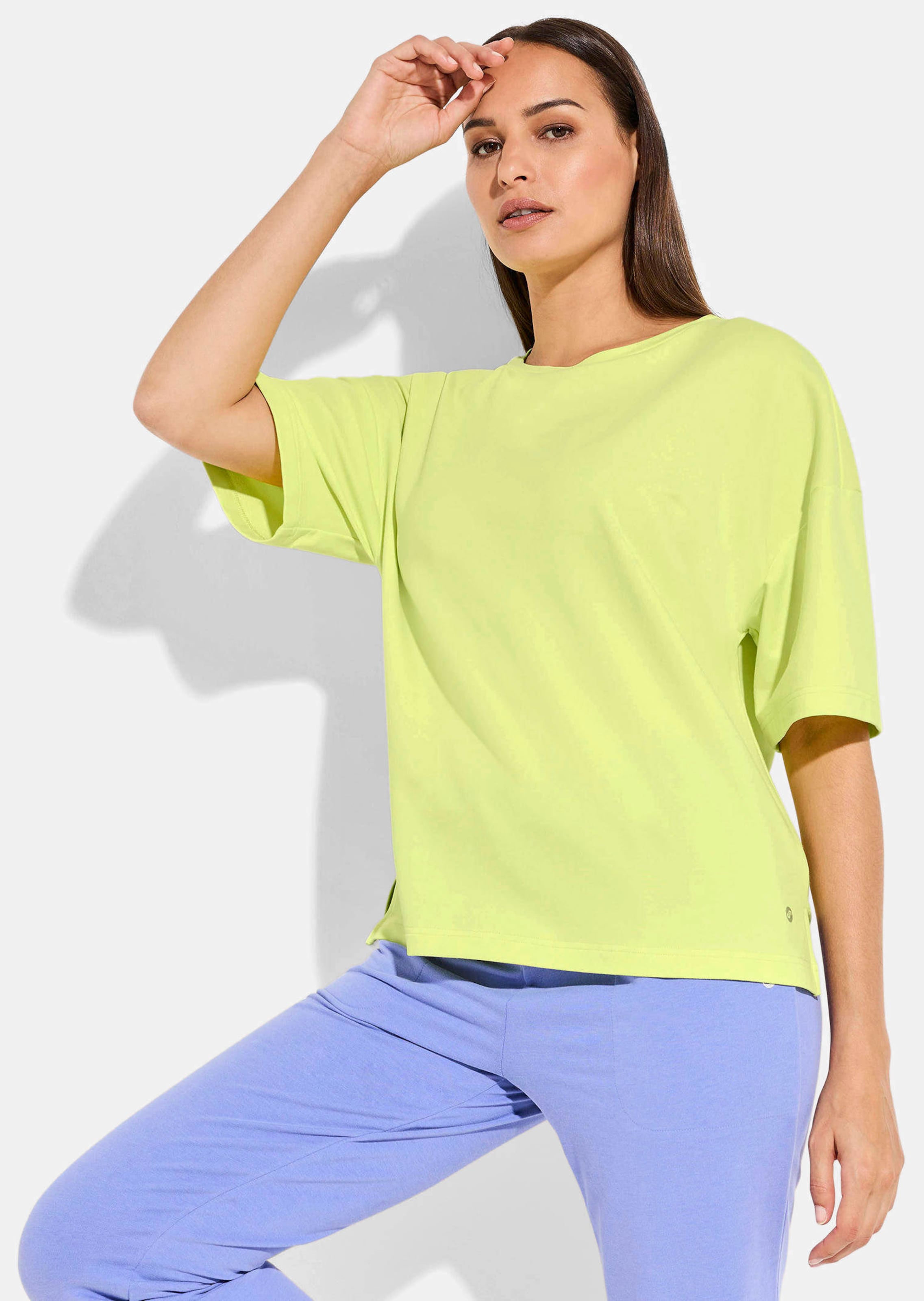 Sweatshirt met rechte zoom