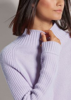 Short high-neck jumper with cashmere thumbnail 6