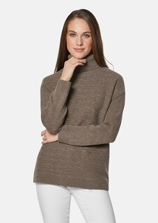 Rollkragen-Pullover mit horizontalem Zopfmuster thumbnail 2
