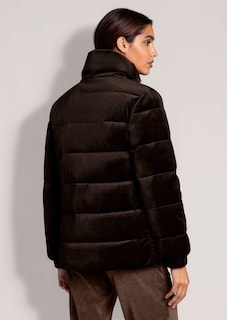 Modische Samt-Steppjacke thumbnail 4