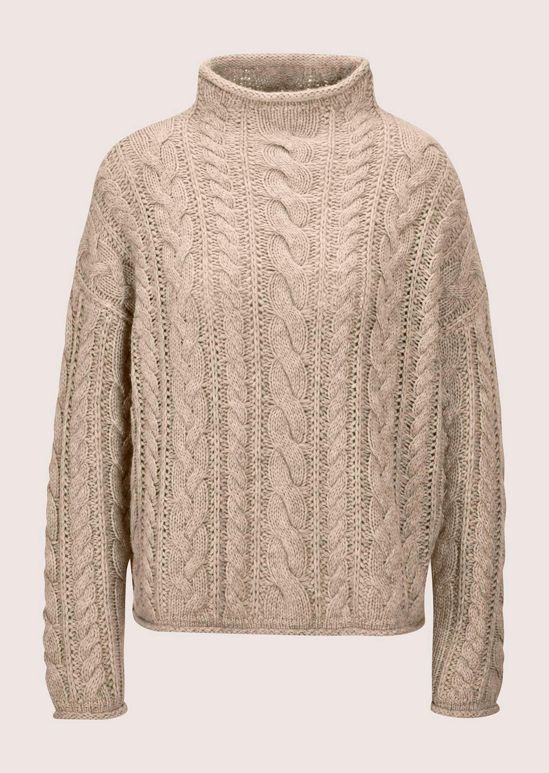 Zopf-Pullover im Oversize-Look