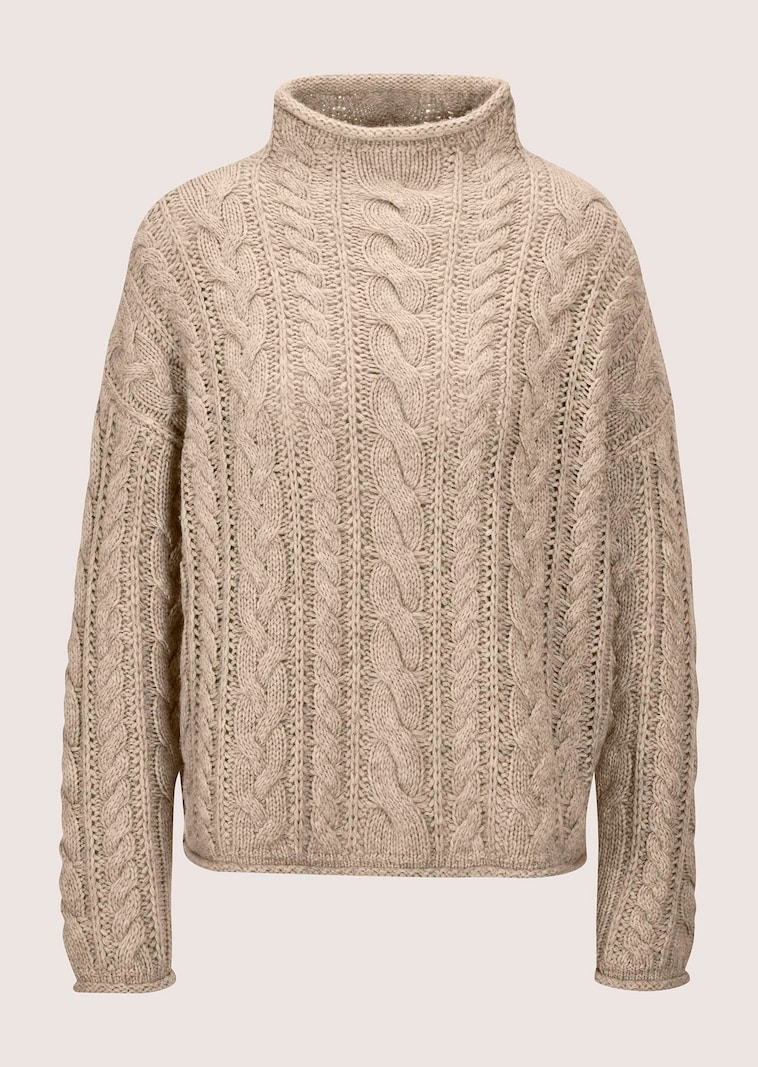 Zopf-Pullover im Oversize-Look