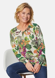 Leichter Druckpullover mit femininen Ausschnitt thumbnail 4