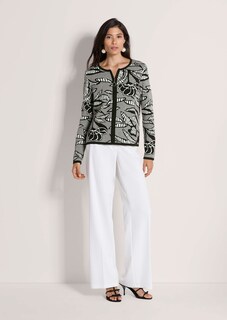 Jacquard-Strickblazer mit Reissverschluss thumbnail 3