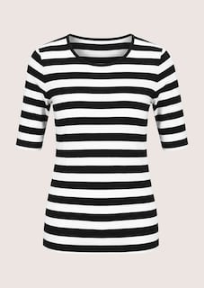 Gestreept shirt met brede strepen thumbnail 7