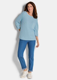 Katoenen pullover met 3/4-mouwen thumbnail 2